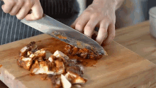 slicing marinated chicken joshua weissman marinated chicken cutting