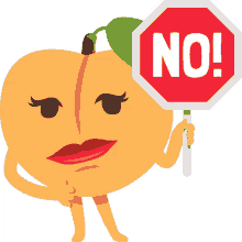 stop sign no peach life joypixels no stop it