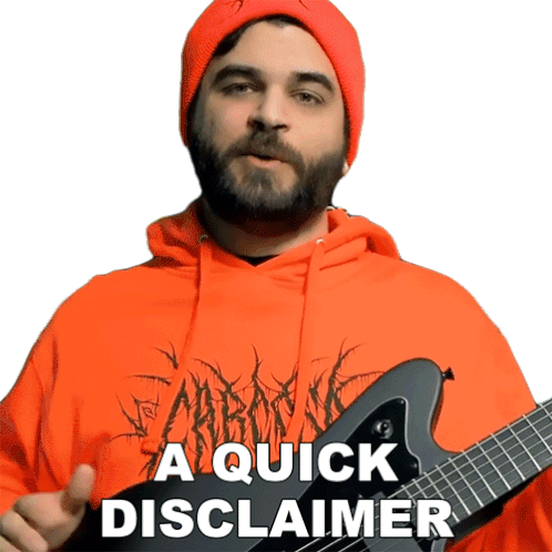 A Quick Disclaimer Andrew Baena Sticker - A Quick Disclaimer Andrew Baena A Brief Caveat Stickers
