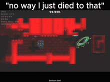 a baby laying on a couch with the words " no way i just died to that "