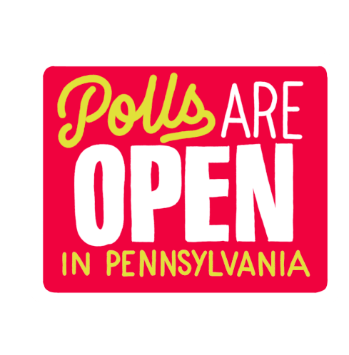 Open Sign Polls Are Open Sticker - Open Sign Polls Are Open Power To The Polls Stickers