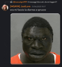 a picture of a man 's face with the date 21/06/2025 18:17