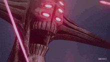 a screenshot of a video game with a pink light coming out of a monster