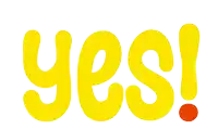 a yellow yes sign with a red circle in the middle