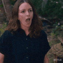 a woman is saying " let 's paddleboard " in a netflix advertisement
