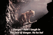 The Lion King Danger Hah I Laugh In The Face Of Danger GIF