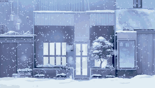 Pin by Visal Seng on 7liveclub | Snow gif, Anime snow, Anime background