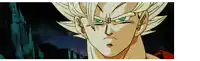 a close up of a cartoon character with white hair