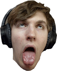 Bret Ahegao Funny Face Sticker - Bret Ahegao Funny Face Tongue Out Stickers