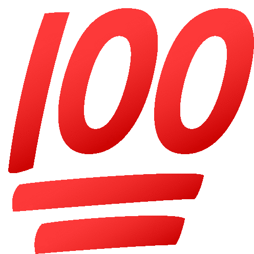 Hundred Points Symbols Sticker - Hundred Points Symbols Joypixels Stickers