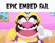 wario embed fail embed fail meme embed failure epic embed fail