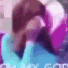 a blurry picture of a person with the words " my god " in the bottom right corner