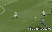 a soccer game is being played and the goalie is wearing the number 24