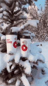 Tim Hortons Coffee GIF - Tim Hortons Coffee Snow GIFs