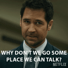 Why Dont We Go Some Place We Can Talk Mickey Haller GIF - Why Dont We Go Some Place We Can Talk Mickey Haller The Lincoln Lawyer GIFs