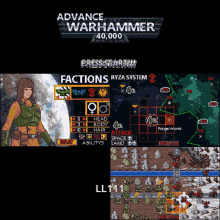 press start warhammer001 advance warhammer40000 video game factions