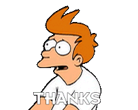 Thanks Philip J Fry Sticker - Thanks Philip J Fry Futurama Stickers