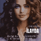 a poster of a woman with a necklace and the word ilayda on it