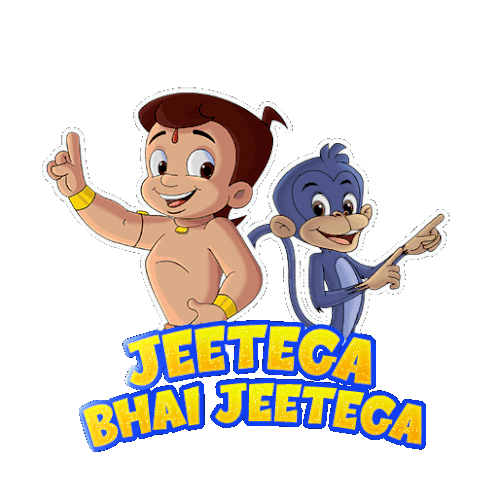 Jeetega Bhai Jeetega Jaggu Sticker - Jeetega Bhai Jeetega Jaggu Chhota Bheem Stickers
