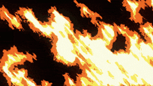 a black background with a lot of orange flames on it