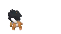 a stuffed animal with dreadlocks and a tail