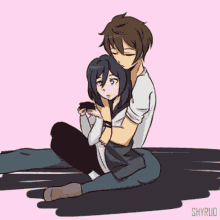 Anime Couple GIF - Anime Couple Cuddle GIFs
