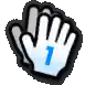 a hand with the number 1 on it