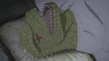 a drawing of a snake with its mouth open