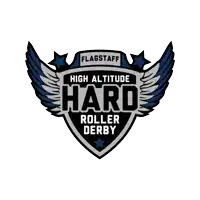 a logo for a roller derby called high altitude hard roller derby