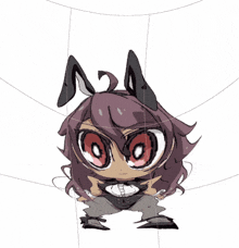 a cartoon drawing of a girl in a bunny suit