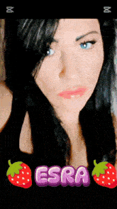 a picture of a woman with the name esra written on it
