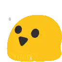 a yellow smiley face with a white zipper on its head