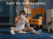 Bbnos Eating Box GIF - Bbnos Eating Box Bento Box GIFs