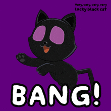 a very very very very lucky black cat bangs