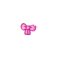 a pink bow with a flower on it on a white background