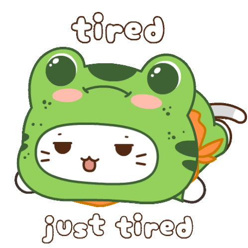 Tired Tired Cat Sticker - Tired Tired Cat Hello Pets Stickers
