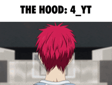 a picture of a person with red hair and the words " the hood 4 yt " below it