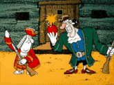 a cartoon drawing of a man holding a bomb