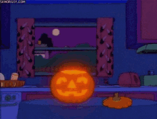 Happy Halloween Burning GIF - Happy Halloween Burning Simpson GIFs