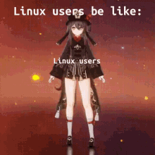 linux linux meme linux memes linux users hu tao linux