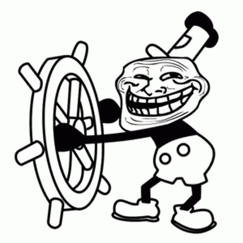 Troll Face Steamboat Willie GIF – Troll Face Steamboat Willie Smile