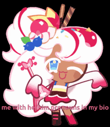a cartoon character with the words " me with he / him pronouns in my bio " on the bottom