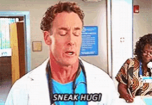 sneak hug bromance doctor nurse