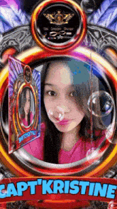 a picture of a girl with the name kristine on the bottom