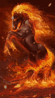 Fire Horse GIF - Fire Horse Flame GIFs