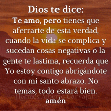 dios te dice te amo pero tienes que aferrarte de esta verdad cuando la vida se complica