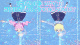us on our way to himtsu no aipring sunday is written on a blue background