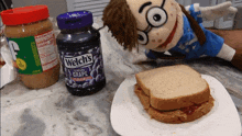 sml cody pb and j sandwich peanut butter and jelly sandwich
