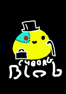 Blob Cyborg Blob GIF - Blob Cyborg Blob Hat GIFs