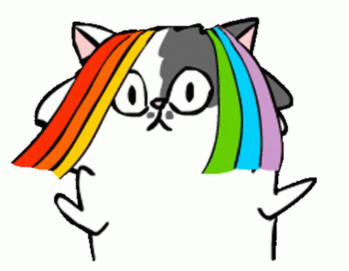 Rainbow DJ Cat - Free animated GIF - PicMix